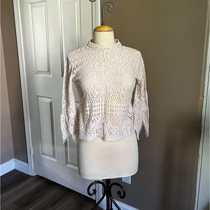 Zara lace l/s blouse